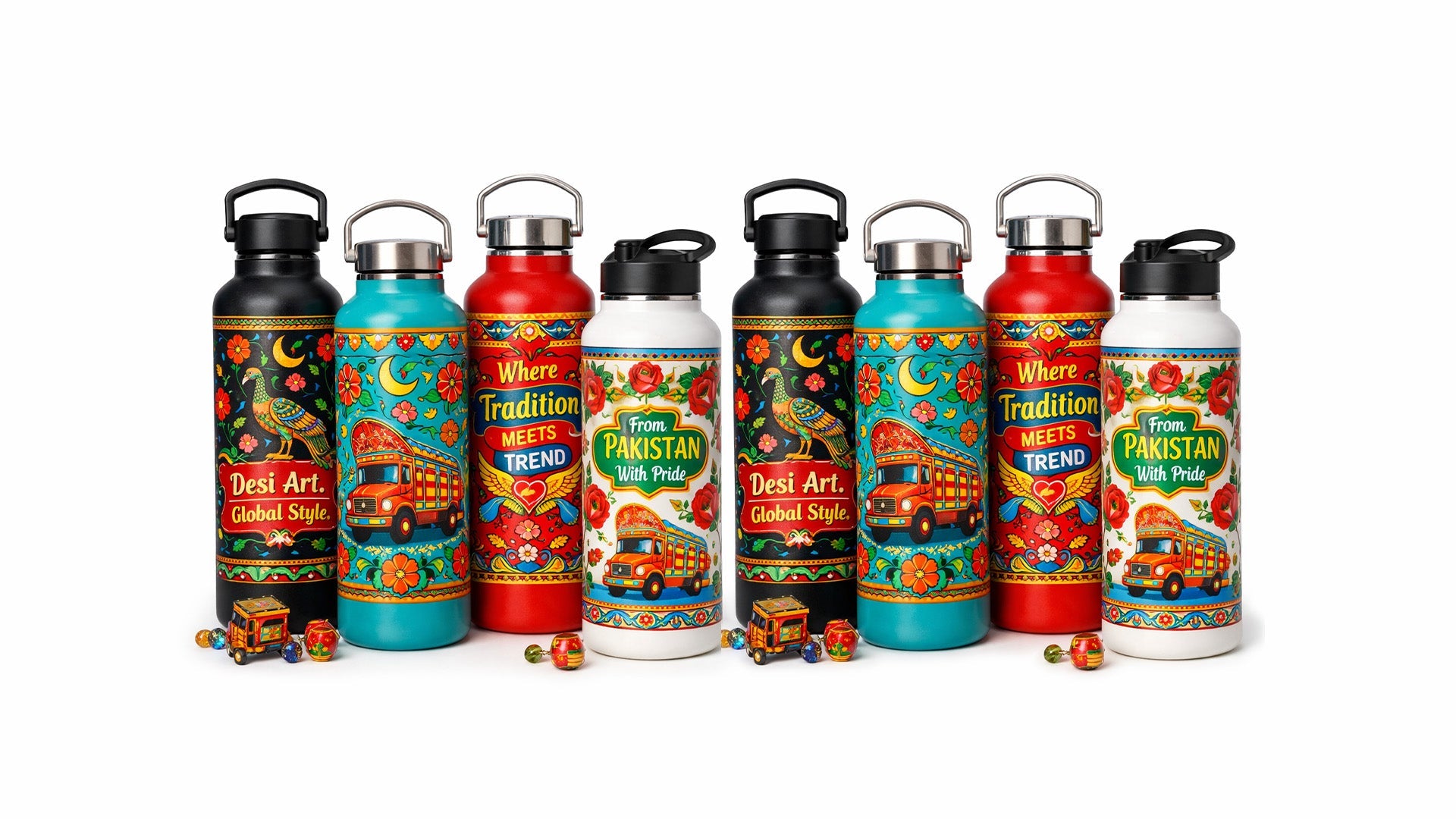 Pakistani Truck Art Bottles & Drinkware